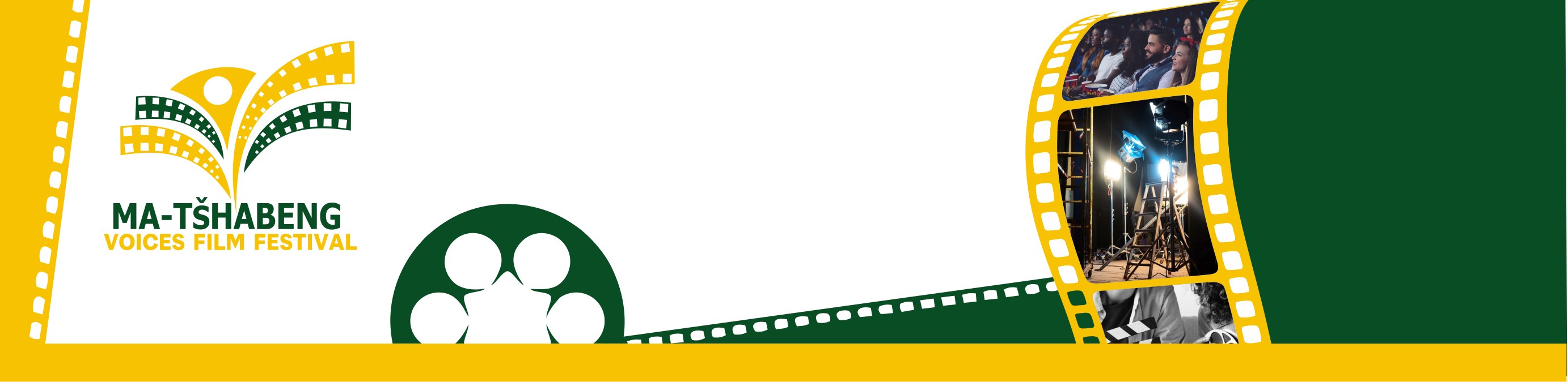 Ma-Tšhabeng Voices Film Festival — festival artwork with film reel and film strip
